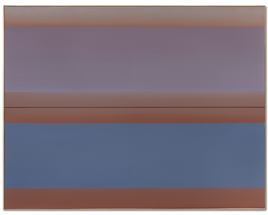 Festlegung des Unbegrenzten. Determinare lo sconfinato. Gezeiten, 2023, Acryl und Pigment auf Leinwand, 155 x 200 cm